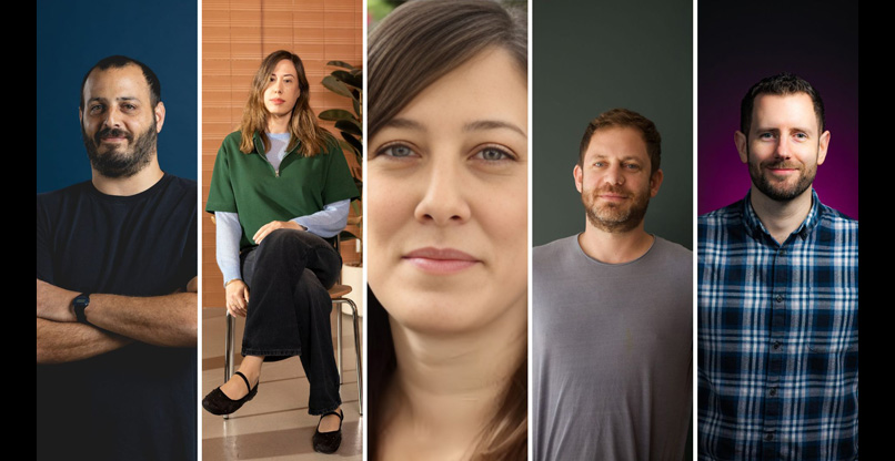 מימין: ג׳וש דיוויס, דניאל קרליבך, שירי קרינסקי, אורית בר-ניב ויותם בכר.