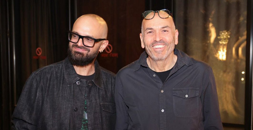 דורון גיגי, מנכ"ל קבוצת יעל (מימין), והמוסיקאי אברהם טל.