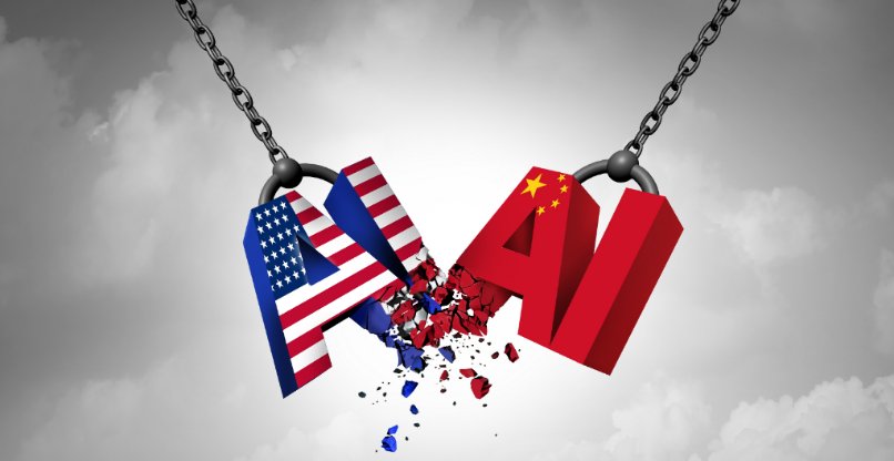 מציגות גישות שונות לתחרות בתחום ה-AI. סין וארה"ב.