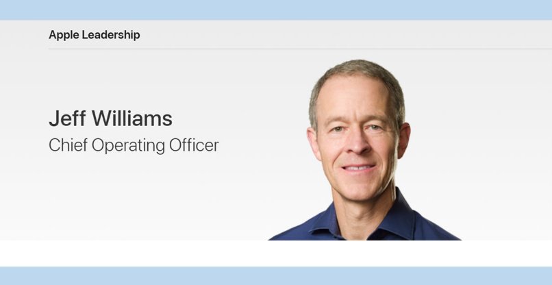 פורש מתפקידו. ג'ף וויליאמס סמנכ"ל התפעול של אפל.