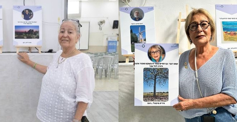 מימין: איריס מיכאלי מגיאה, עם הצילום "קסם רגעי", וחנה זהירן מניצן, עם הצילום "קסם של אופק"