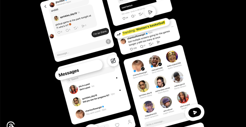 הודעות ישירות גם בת'רדס.