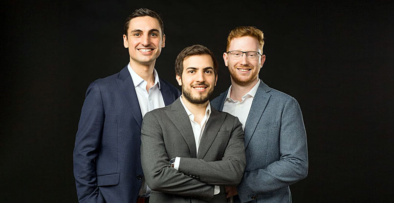 מייסדי אקסון ויז'ן: רז רודיטי, עידו רוזנברג ומיכאל זולוטוב.