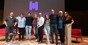 משתתפים באירוע הגמר של מיזם MusicTech Lab. השמות והתפקידים של המצולמים - למטה.