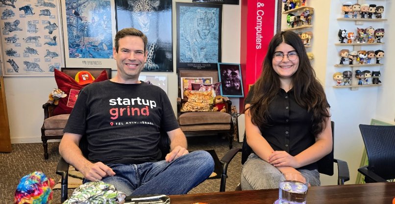 הילית שחר ושחר מטורין מקהילת סטארט-אפ גריינד במאורת הנמר.