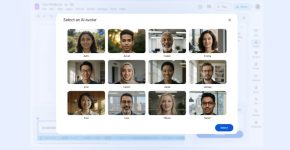 ניתן לבחור מבין 12 אווטארים. Google Vids.