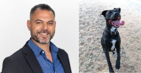 הכלב ריץ' ז"ל ואסף בר, מנכ"ל איטרניטי מקבוצת אמן.