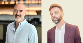 מימין: דימה ברזינסקי, סמנכ"ל אסטרטגיה עסקית ושותפויות בג'וגאנו, ושרון עזרא, מנכ"ל וואן סיטי.