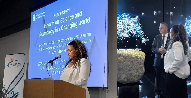 שני אדרי, ראשת אגף קשרי חוץ וד"ר ויקטור ישראל - ראש אגף קו האופק, באקספו 2025, יפן.