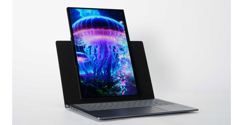 איך שמסך מתהפך לו... ThinkBook VertiFlex של לנובו.