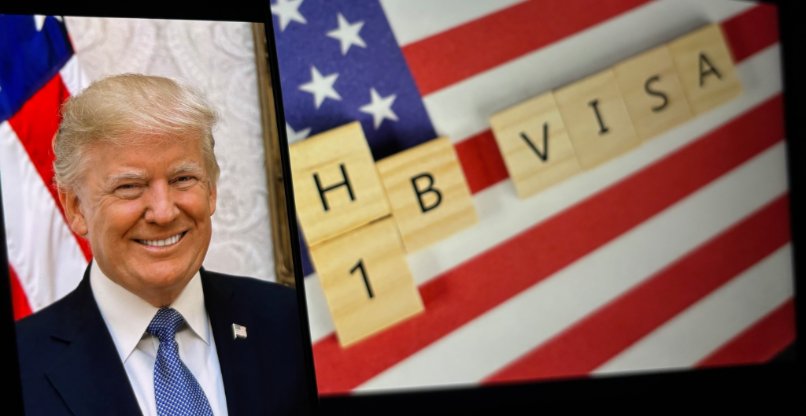 צו נשיאותי שלו קבע עמלות עתק על ויזת H-1B. דונלד טראמפ.