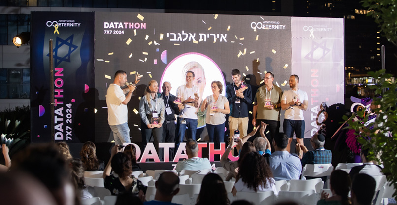 סא"ל אירית אלגבי, רע"ן יחידת שחר, על במת דאטהטון 2024.