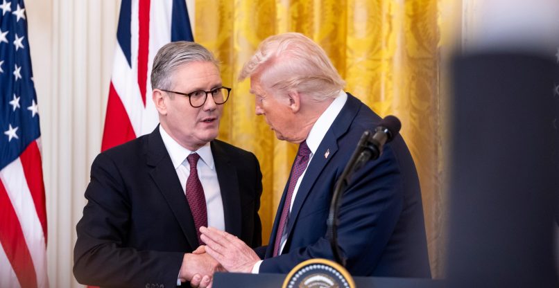 חתמו על עסקת טכנולוגיה עצומה. דונלד טראמפ, נשיא ארה"ב, וקיר סטארמר, ראש ממשלת בריטניה.