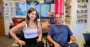 מימין: דני לב-רן , מנכ"ל קלאודרייד, ושיר בנימין, מנהלת השיווק.