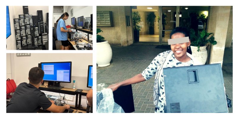 מארגנת נתינה במספר אפיקים - איסוף, שיפוץ וחלוקת מחשבים משודרגים לנזקקים. עמותת מחשבה טובה.