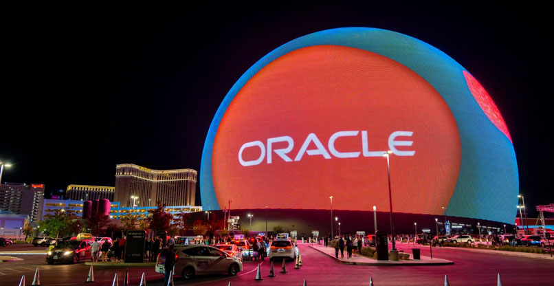 לוגו אורקל בלאס וגאס, בימי הכנס.