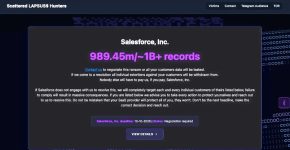 צילום מסך של אתר דליפת הנתונים של Scattered Lapsus$ Hunters.