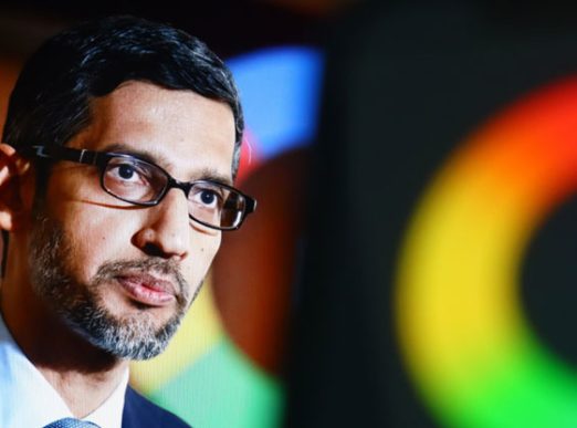 החברה שהוא מנהל נוסקת. סונדאר פיצ'אי, מנכ"ל גוגל.