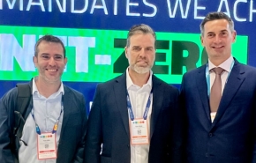 מימין: טראיאן אורבן, מנהל מרכז החדשנות המזרח אירופי של EIT Urban Mobility; אייל גרין, מנכ"ל פארק עתידים תל אביב; ויואב מילוא, מנהל החדשנות והפיתוח העסקי של סיטיזון.