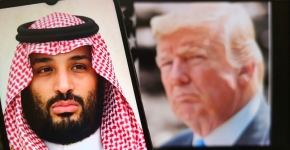 נשיא ארצות הברית, דונלד טראמפ, ויורש העצר הסעודי, מוחמד בן סלמאן.