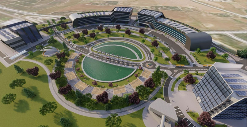 הדמיית מתחם The Rise באשקלון.