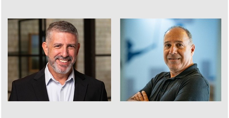 מימין לשמאל: דני מזרחי, יו"ר אלגרונט מקבוצת DM, ו-גיל צבר, מנכ"ל Dofinity.AI.