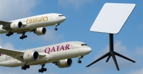 מוסיפות אינטרנט מהיר חינמי של סטארלינק. חברות התעופה אמירטס וקטאר איירווייז.