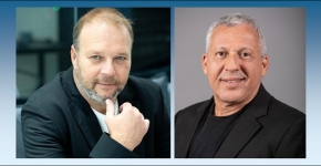 מימין לשמאל: שחר אפעל, מנכ"ל נס ו-דוד קריב, מנכ"ל CBS Tech.