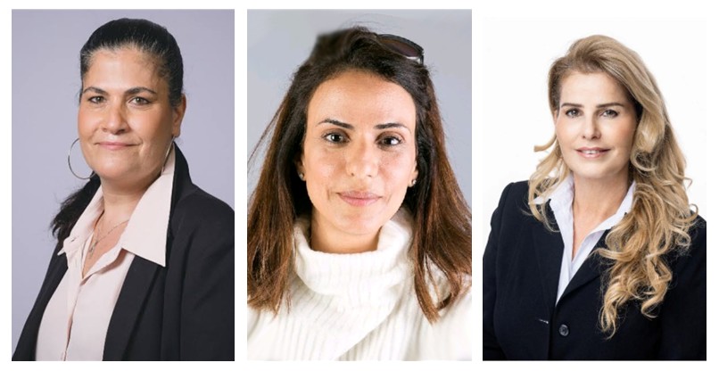 מימין לשמאל: איריס נחשוני, סמנכ"לית מערכות מידע באורמת טכנולוגיות; נינה גיספאן, סמנכ"לית מערכות מידע וחדשנות באגד; ו-יפעת כפיר, מנהלת תכנית 8200 לעסקים קטנים, ומנכ"לית סוטוק.