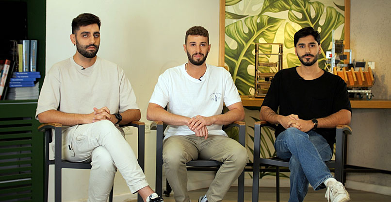 מפתחי אפליקציית "שבילי זיכרון": נועם בן בנימין, בן מנדלסון ויוסי בן שושן.