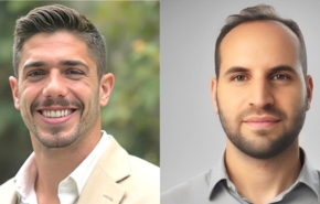 מימין לשמאל: נדב גרינברג, מנהל פתרונות תוכנה בחטיבת טרנספורמציה דיגיטלית ב-וואן, ורותם מזרחי, מנכ"ל ומייסד MS0.