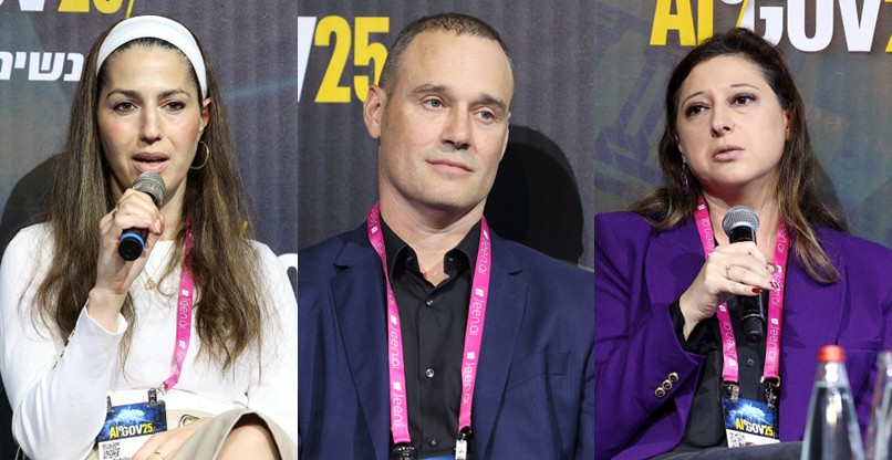 מימיטן לשמאל: סוניה פיסרב, מנהלת התחום הציבורי בקומיט; מיכאל הלפרין, מנכ"ל קבוצת hms; ו-תהילה מלכיאלי, מנמ"רית משרד המדע, התרבות והספורט.