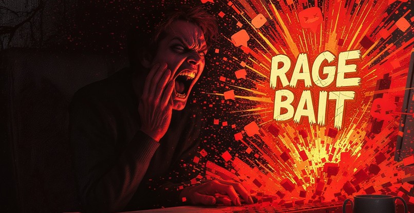 נבחרה כמילת השנה. רייג'-בייט (Rage bait - פיתיון שמלבה זעם).