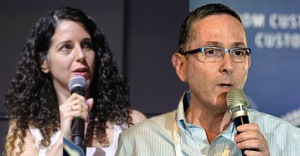 מימין: שימי ארנסט, סמנכ"ל מערכות מידע ודיגיטל במרכז הרפואי שיבא, ונעמה פרי כהן, מנהלת חטיבת בתי החולים הממשלתיים במשרד הבריאות.