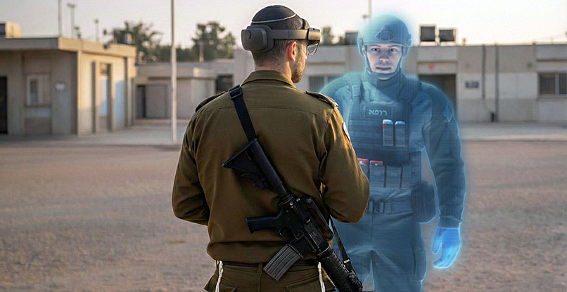 הדמיה של הסימולטור שהוטמע ברבנות הצבאית.