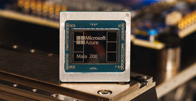 מעבד ה-Maia 200 של מיקרוסופט.