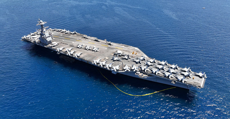 נושאת המטוסים האמריקנית ג'ראלד פורד.