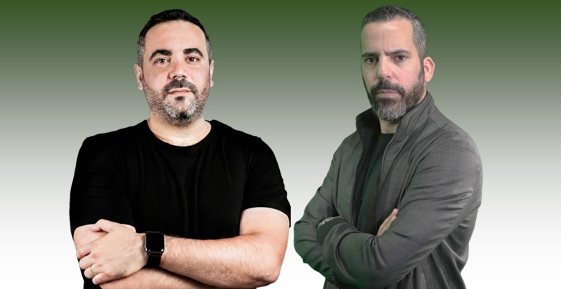 מימין לשמאל: שמוליק ממן, הבעלים של משרד החקירות קואנטין, ורועי ריבק, יועץ אסטרטגי ומומחה AI. צילום: עיבוד ממוחשב. צילומי המקור בהתאמה: רונן גולדשטיין ו-עידן סלמן מימין לשמאל: שמוליק ממן, הבעלים של משרד החקירות קואנטין, ורועי ריבק, יועץ אסטרטגי ומומחה AI.