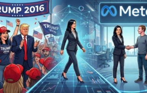 הייתה יועצת של טראמפ, וכעת הופכת לנשיאת וסגנית יו"ר מטא. דינה פאוול מק'קורמיק.