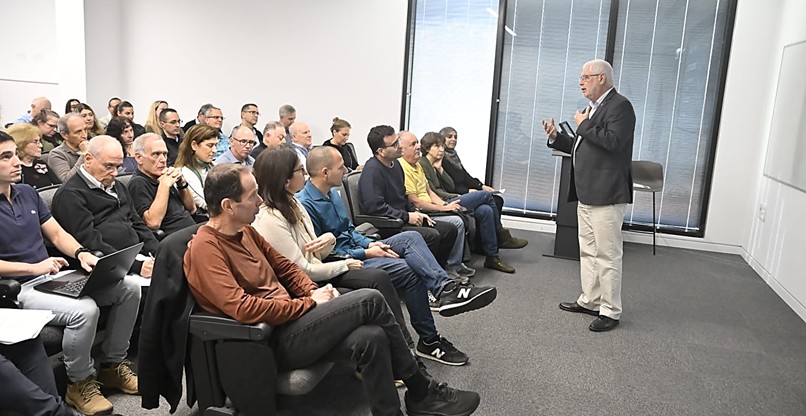 נשיא הטכניון, פרופ' אורי סיון, באירוע חנוכת המעבדה.