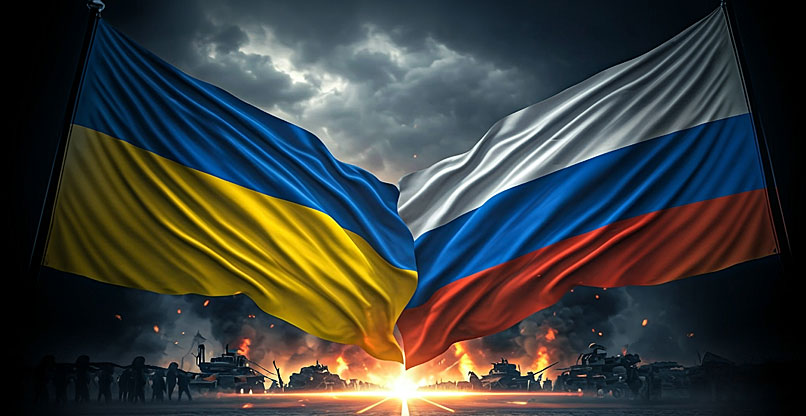 ארבע שנים גם של מלמת סייבר בין רוסיה לאוקראינה.