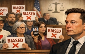 מועמדים רבים לחבר המושבעים במשפטו נפסלו בגלל דיעה קדומה עליו. אילון מאסק.