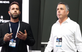 מימין: רון לופו, מנהל חשבון ארגוני, אבטחת דוא"ל, לאזור ישראל ואפריקה בבינת, ועידו חבר, מתחום אבטחת ה-AI והענן בצ'ק פוינט.