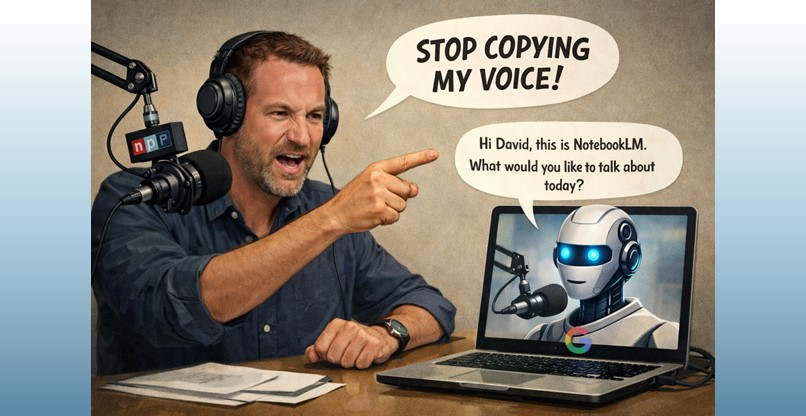 תבע את גוגל בטענה שכלי ה-AI שלה מחקה אותו. שדר NPR המפורסם דיוויד גרין.