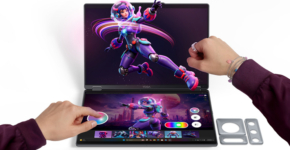 תלת מימדד ללא משקפיים ייעודיים. Yoga Book 9i 3D