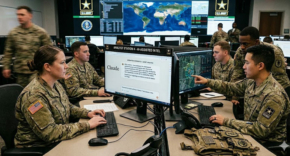 אילוסטרציה של חיילים בצבא ארצות הברית משתמשים בקלוד.