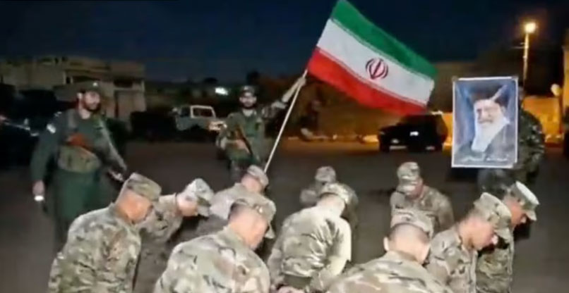 סרטון פייק של חיילים איראניים לוכדים בשבי חיילים אמריקניים.