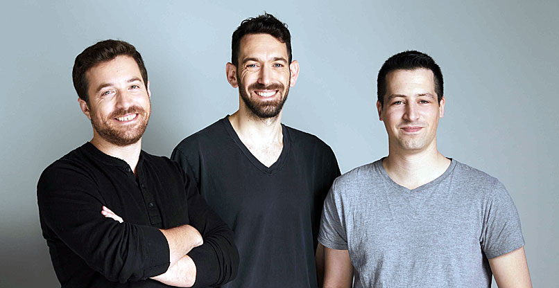 מייסדי נוץ'. משמאל: רפאל ברושי, המנכ"ל, אלול יעקבי, סמנכ"ל המוצר, ויובל פלד, סמנכ"ל הטכנולוגיות.