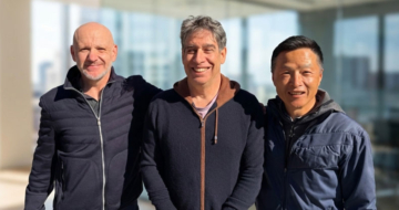 מייסדי סיילייק: מימין - וילסון שו, ניר צוק ואהוד (אודי) שמיר.