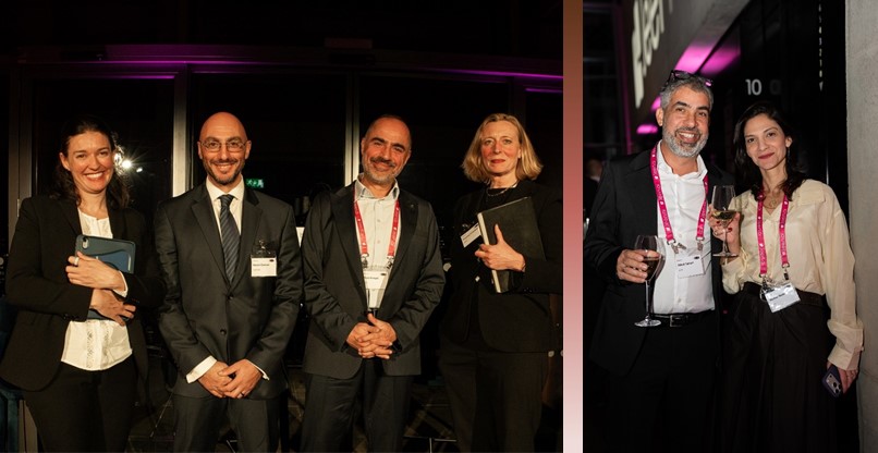 מימין: עודד טהורי ומיטל נועם, ג'ין טכנולוגיות. משמאל: משתתפי פאנל ג'ין טכנולוגיות.